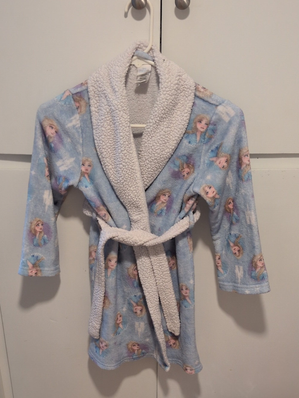 Girls' Light Blue Character Sherpa-Lined Fleece Robe